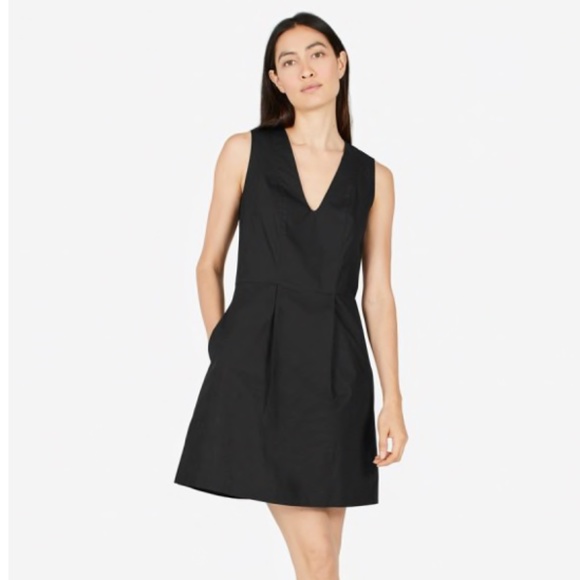 Brand New White Everlane V-Neck Poplin Tank Dress - Picture 4 of 5